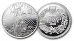 21DmMKw4VvL. SL160  1 Oz .999 Fine Silver St. Gaudens Design Round Bullion