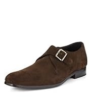 Collezione Suede Leather Stain Defence™ Buckle Monk Shoes