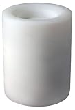 Inglow CG12500WH 5-Inch Tall Flameless Round Plastic Weather Resistant Candle with 5-Hour Auto Shut-Off, White