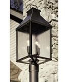 Hanover Lantern B25230VTC Cape Cod Medium 4 Light Outdoor Post Lamp in Vintage Copper with Clear Seeded Acrylic Panels glass
