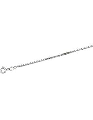 1.3 mm Box Chain 14K White 7 Inch Ch489