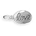 Oxidized Sterling Silver LOVE Charm