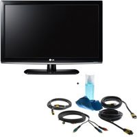 LG 32LD350 32 inch Class 720p HD LCD TV with Basic Accessory Kit (2 HDMI Cables, 1 RGB Cable, 1 Audio Cable, Plasma / LCD Clean Kit)
