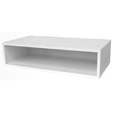 Riser Shelf Modular Storage Cube-Minimalist Style (White) (7.5H x 30W x 15D)