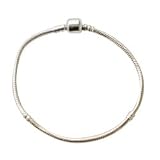 Lovingthebead © 19cm 76 Inches Sterling Silver Bracelet For Slide on Slide off Bead Charms