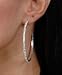2 1/2" Open Hoop Austrian Crystal Earrings for Pierced Ears