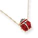 14k Enameled Ladybug Necklace
