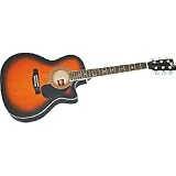 Rogue Grand Concert Cutaway Acoustic-Electric Guitar, Sunburst