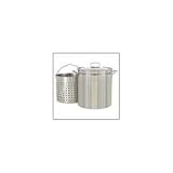 Bayou Classic 1144 44-Qt. Fryer- Steamer with Lid and Basket - Stainless