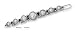 Sterling Silver 7 Round Pearl Hair Clip