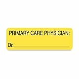 Primary Care Phys. Label, 3x1 250/RL, Yellow (TAB02220)