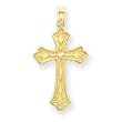 14k Diamond Cut Cross Pendant