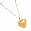 14k Yellow Gold Heart Necklace- 16"