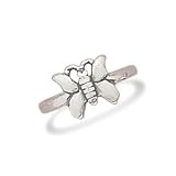 Small Oxidized Butterfly Ring