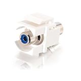 SNAP-IN BLUE RCA F/F KEYSTONE INSERT MODULE - WHITE - 3340