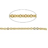 Review   / Gold Plated - 1.3mm - Fine Flat Cable Chain : Pack of 1m