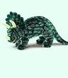 Triceratops Prehistoric Dinosaur Stuffed Animal Toy by Russ Berrie