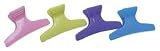 Hair Art Plastic Butterfly Clamp 3 Assorted Colors (Pack of 12)