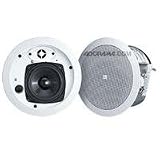 JBL Control 24CT MicroPlus Ceiling Speaker with 4 inch Woofer and 25W Transformer for Medium Output Applications for 70/100V Audio Distribution, Pair