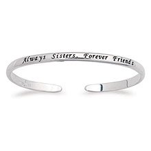 Personalized Gifts - Sterling Silver Sentiment Bracelet