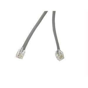 Cables To Go 09594 RJ11 Modular Telephone Cable, Silver (75 Feet/22.86 Meters)