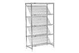Slant Wire Shelving - 5 Shelves - 48x24x63