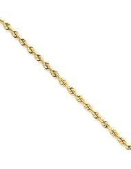 14k Gold 3.0mm D/C Quadruple Rope Chain 30 Inches