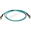 10Gb Aqua Fiber Optic Cable, LC to LC, Multimode Duplex (50/125) - 10 Meter