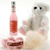 Bain D’ Esprit – Cherry Blossom Bath and Body Spa Gift Set with Teddy Bear