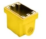 Hubbell HBL60CM83 FIBERGLASS FD BOX YELLOW DOCKSIDE WEATHERPROOF BOX