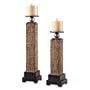 Set of 2 CandleHolders with Driftwood Finish