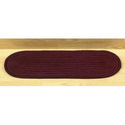 Carpet Stair Treads - Set of 4 - Burgundy (Burgundy) (27.5W x 8.5L)