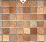 17 3/4'' x 6' Toscana Brown Tile Vinyl Film