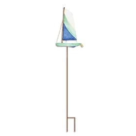 Kathy Hatch Sailing Collection Birdfeeder Yard Garden Stake by Garden Stakes