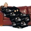 Pittsburgh Steelers Adult Comfy Throw Blanket with Sleeves