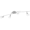 Trio-Leuchten 613910407 Deckenleuchte inklusiv 4x G9 28 W Eco, Nickel matt, Glas alabasterfarbig wei�