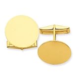 14K Circular Cuff Links - JewelryWeb
