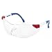 Sellstrom 70301 Dyno-Mites Kid Series Small Red  White and Blue Frame Clear Lens Protective Eyewear with Adjustable Temples (Pack of 12)