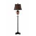 Ribbed Glass Pendant Floor Lamp