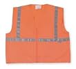 Condor 1YAE5 Safety Vest, Class 1, Med, Zipper, Orange