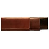 Tony Perotti Italy Italico Ultimo Continental Checkbook Clutch in Brown