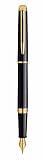 Waterman Hemisphere Essential Black Lacquer Gold Trim Fine Point Fountain Pen - S0920610
