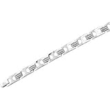 14K White Gold Men's Created Moissanite Bracelet