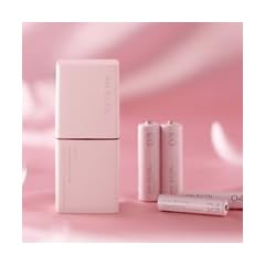 【即納】【充電池】充電式ニッケル水素電池・充電器セット〈AN ECOL.(アン エコル)〉単3形4個+充電器:ピンク DE-JJ43P4RPN
