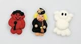 12 x Halloween Pipings Witch, Ghost, Devil