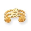 14k Collegiate University of Kansas Toe Ring - JewelryWeb