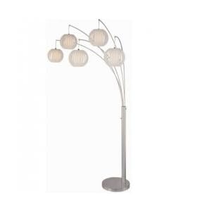5-Lite Arch Floor Lamp in Polished Steel Finish