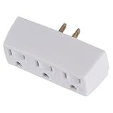 GE Polarized Three-Outlet Power Tap - White