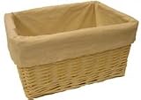 White Washed Linen Storage Basket