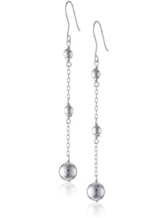 Sterling Silver Bead Euro Wire Earrings